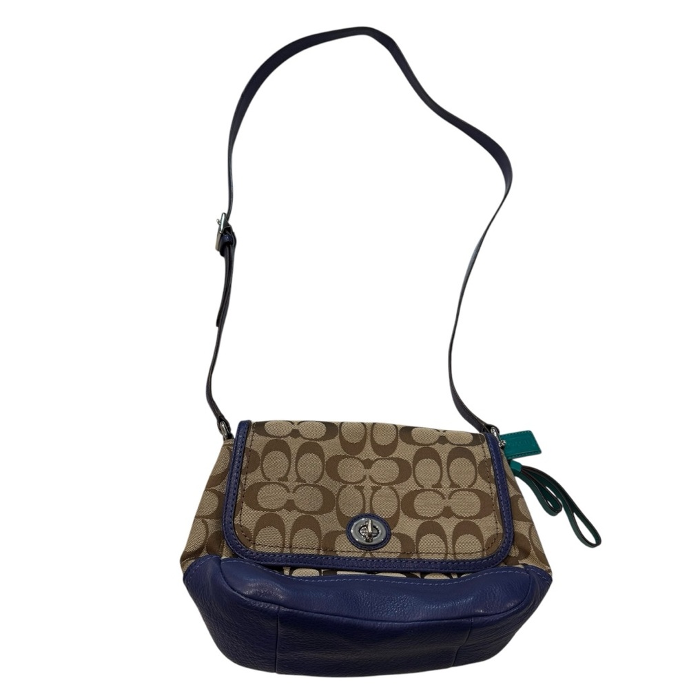 Coach Park Signature Violet Crossbody Khaki and French blue